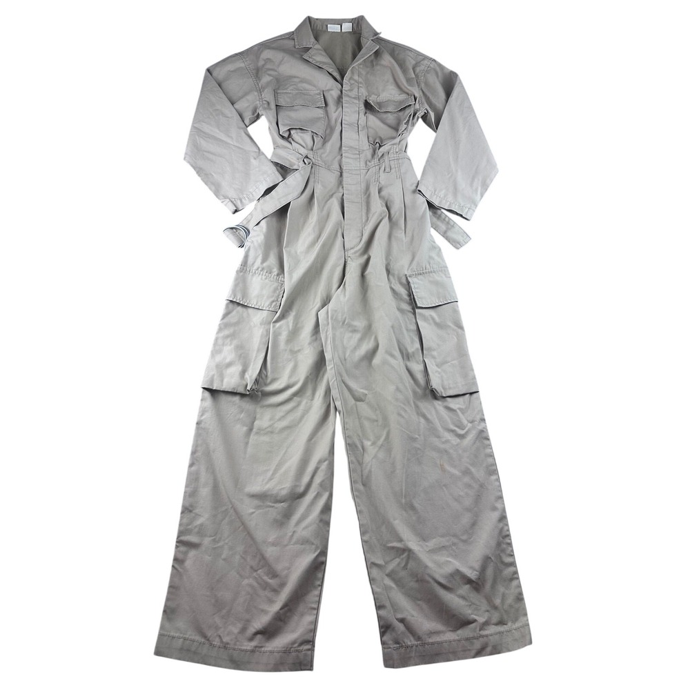 Levi's Jumpsuit Women‎ XS Tan Belted Solid Long Sleeve Pockets Utility Workwear